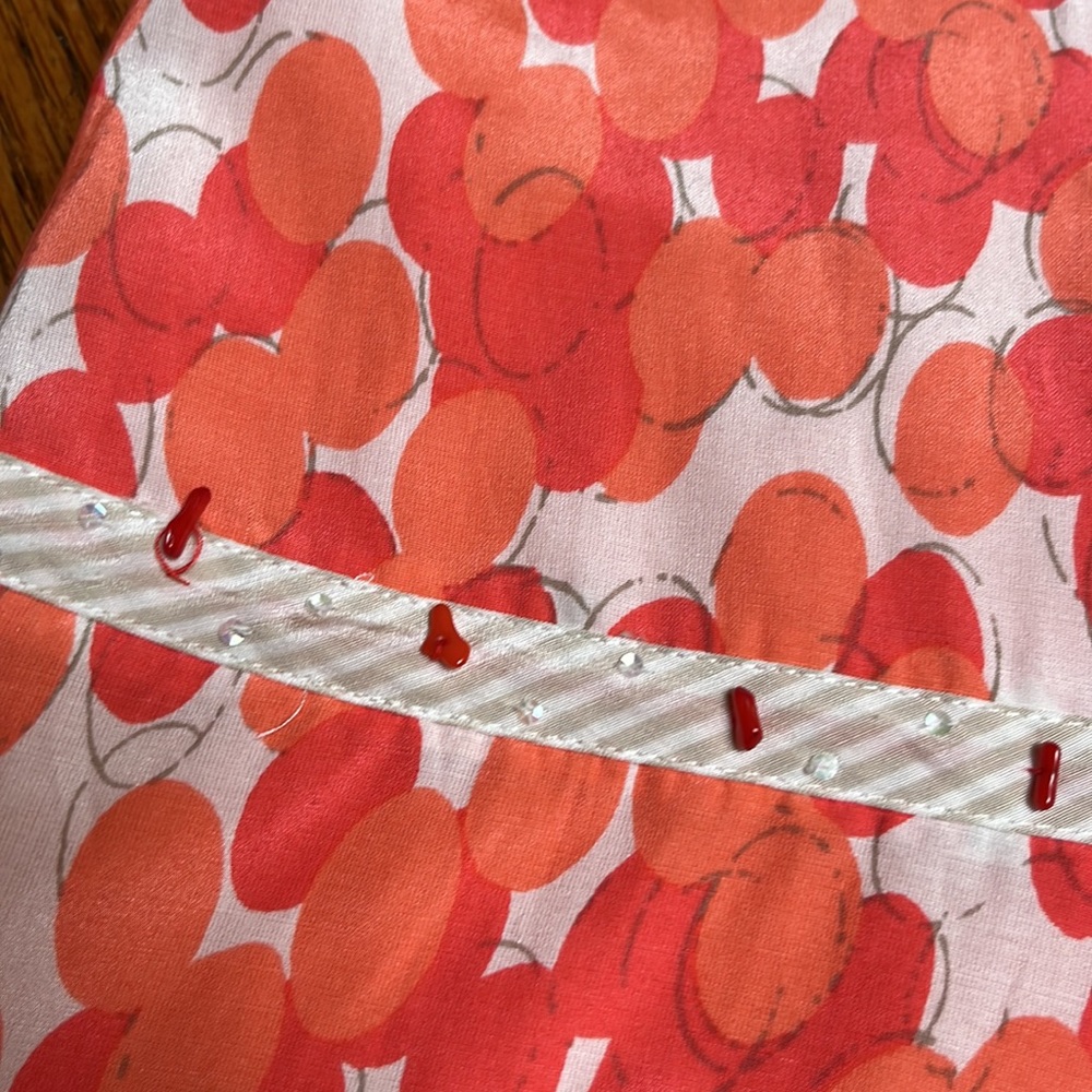 Sigrid Olsen Orange Floral Midi‎ Skirt - Picture 8 of 8